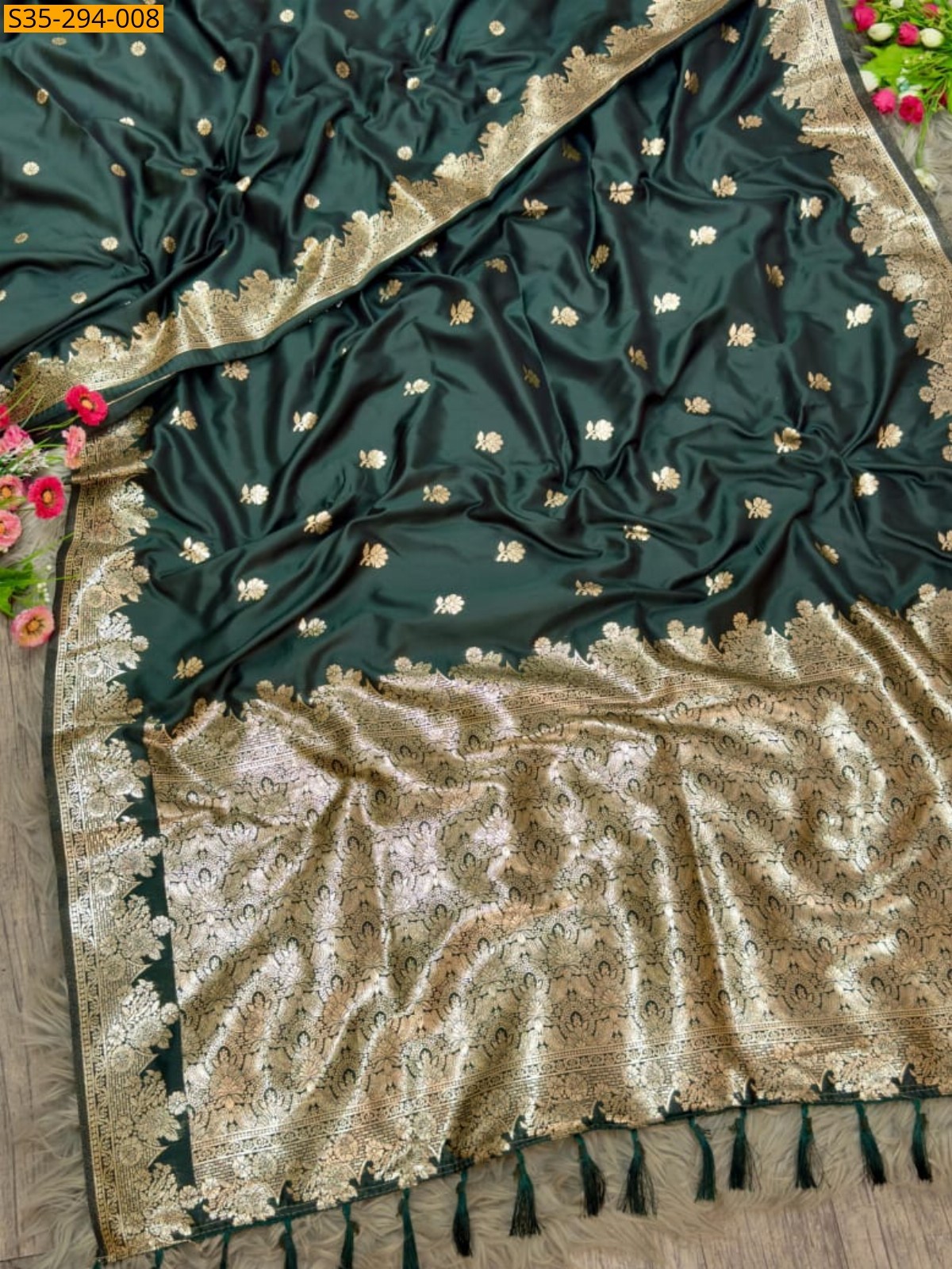 Green Fancy Soft Mysore Paithani Silk Saree