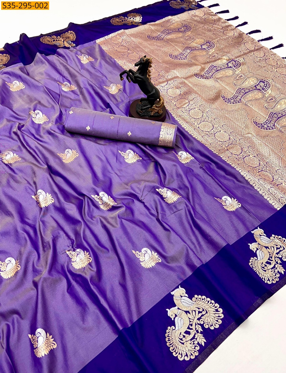 Fancy Paithani Silk Saree - Lavender