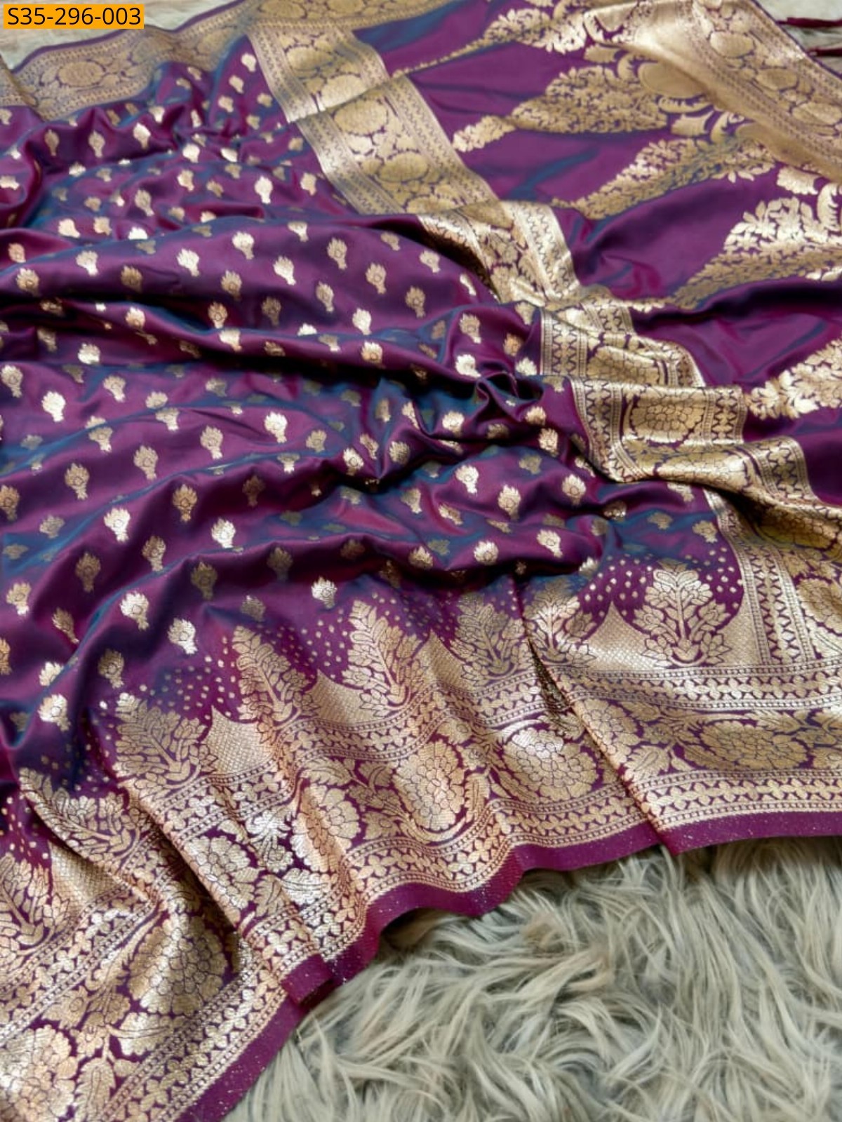 Purple Fancy Paithani 1000 Butti  Silk Saree
