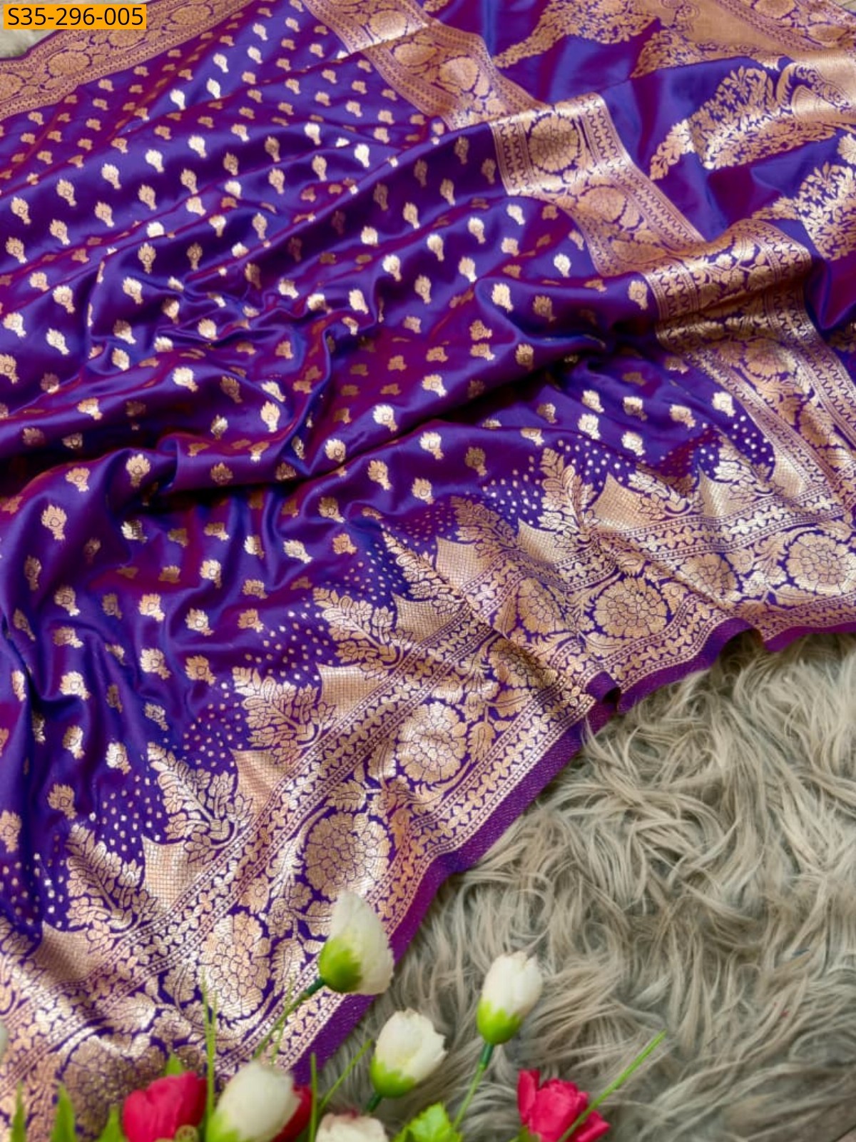 Violet Fancy Paithani 1000 Butti  Silk Saree