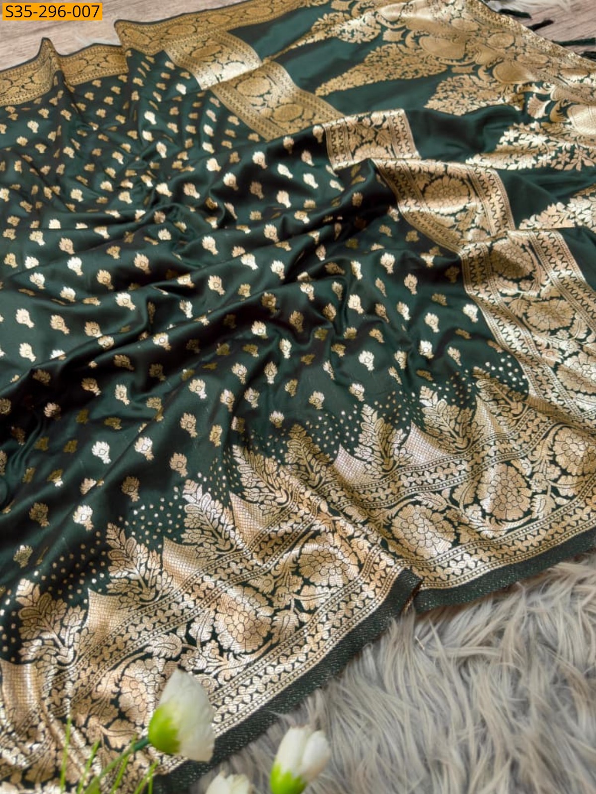 Green Fancy Paithani 1000 Butti  Silk Saree