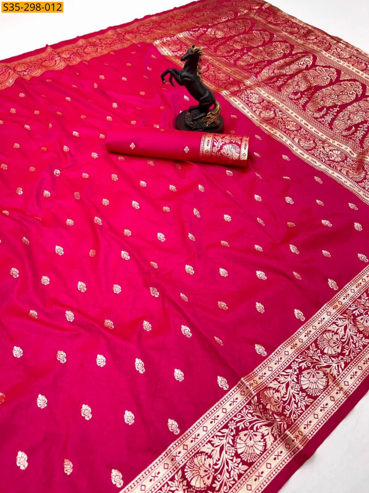 Pink Fancy Banarasi silk saree