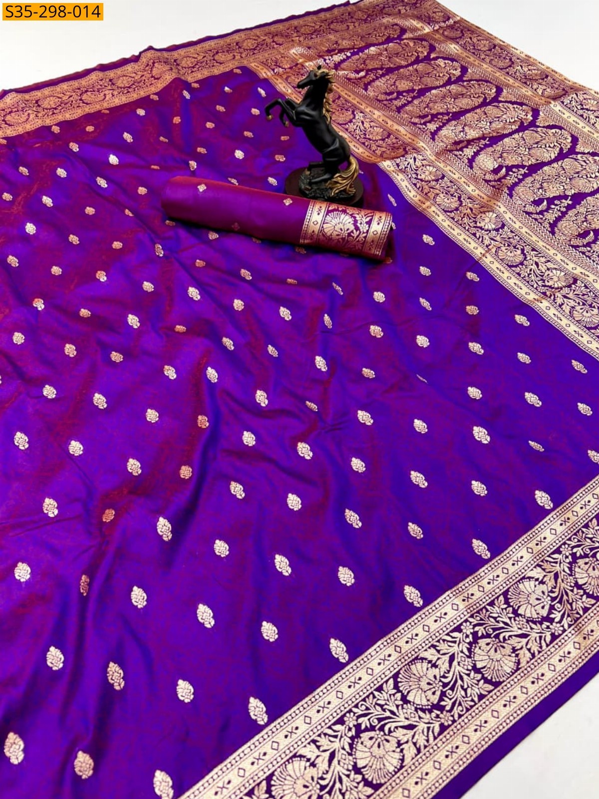 Violet Fancy Banarasi silk saree