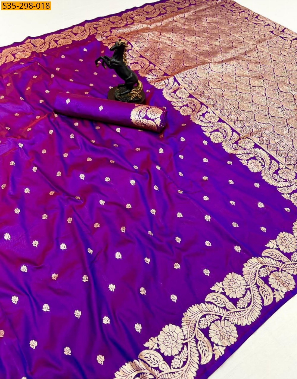 Violet Fancy Banarasi silk saree