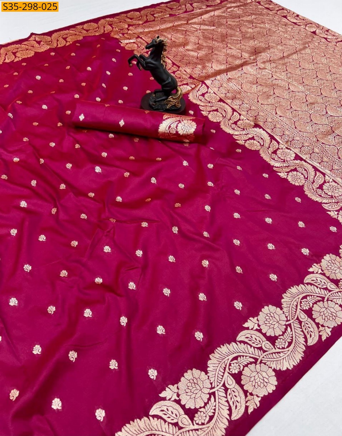 Pink Fancy Banarasi silk saree
