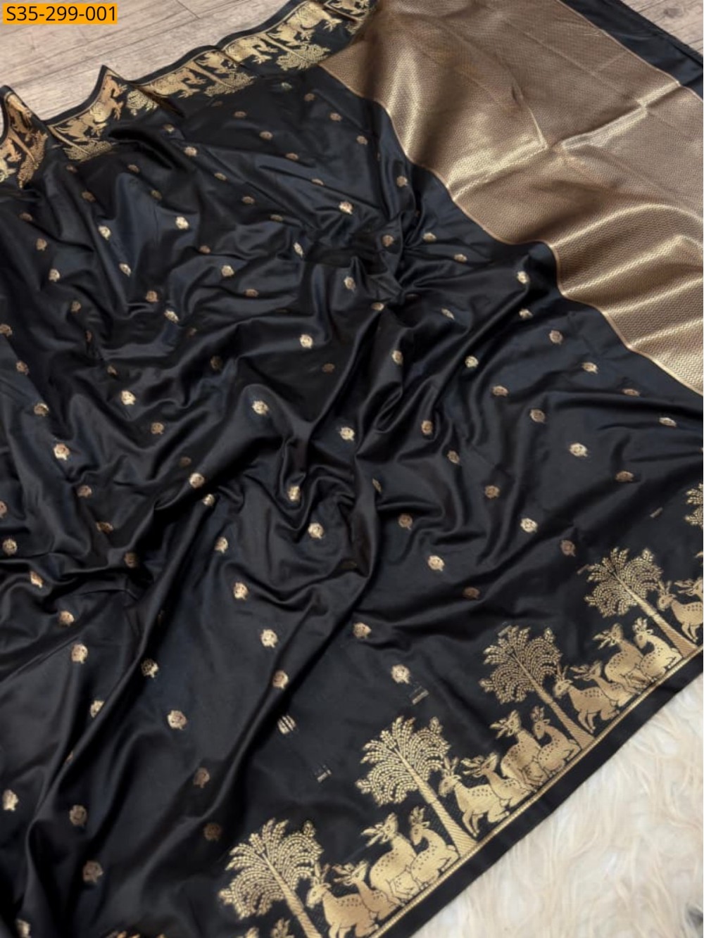 Black Fancy Mysore Silk Saree Black Fancy Mysore Silk Saree