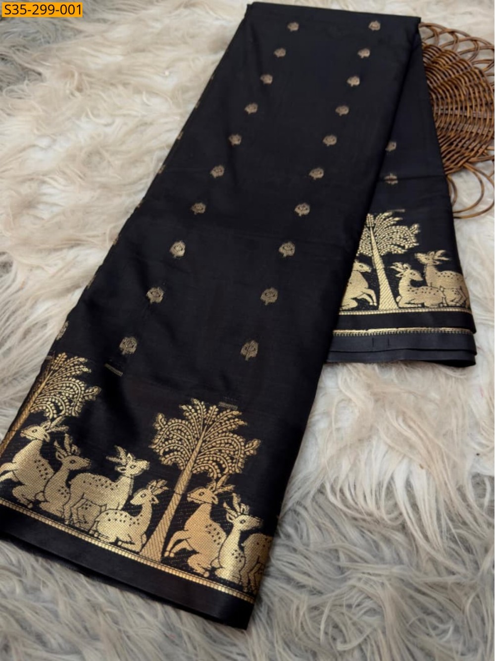 Black Fancy Mysore Silk Saree Black Fancy Mysore Silk Saree