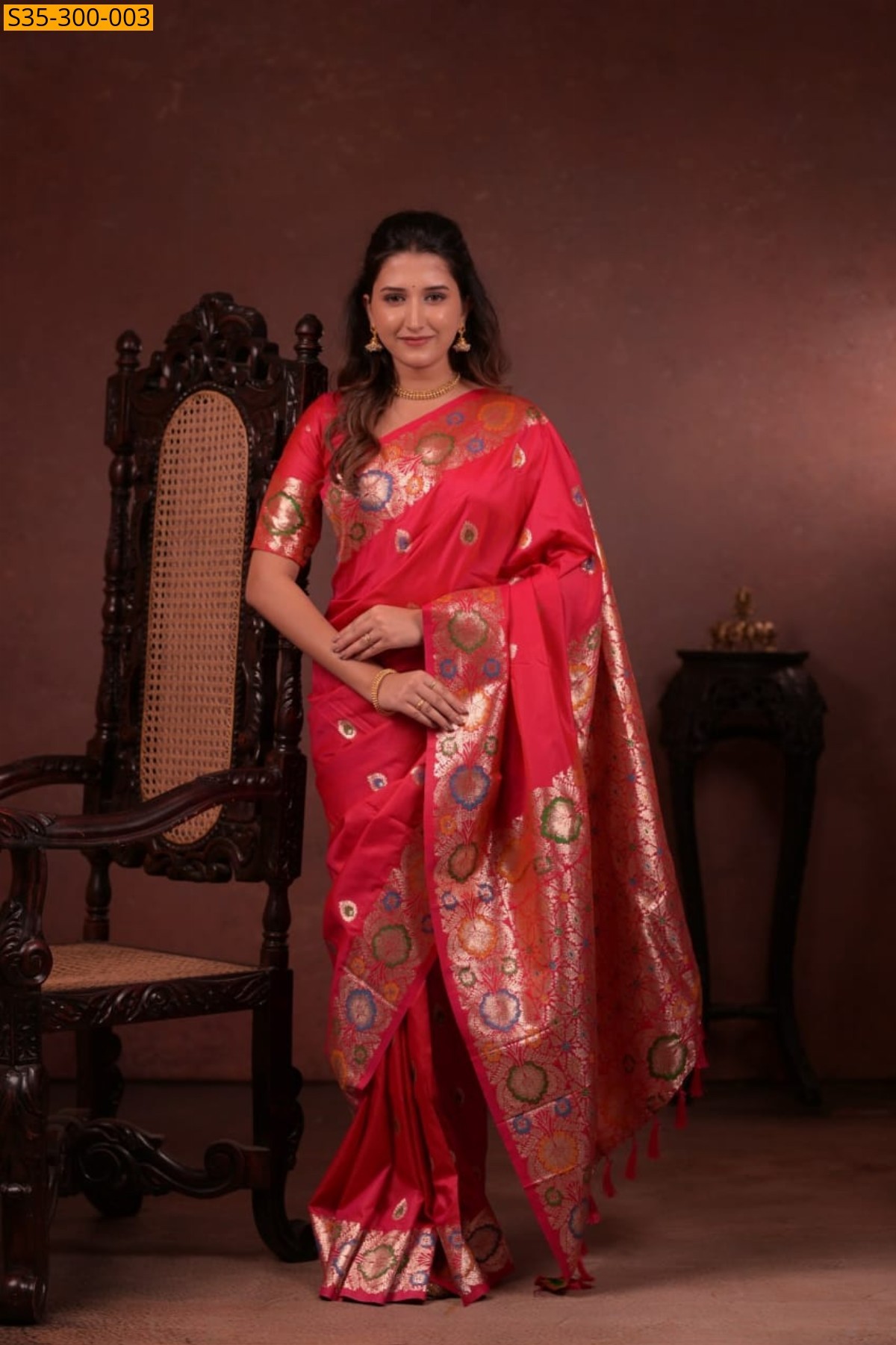 Red Fancy Soft Paithani Silk Saree