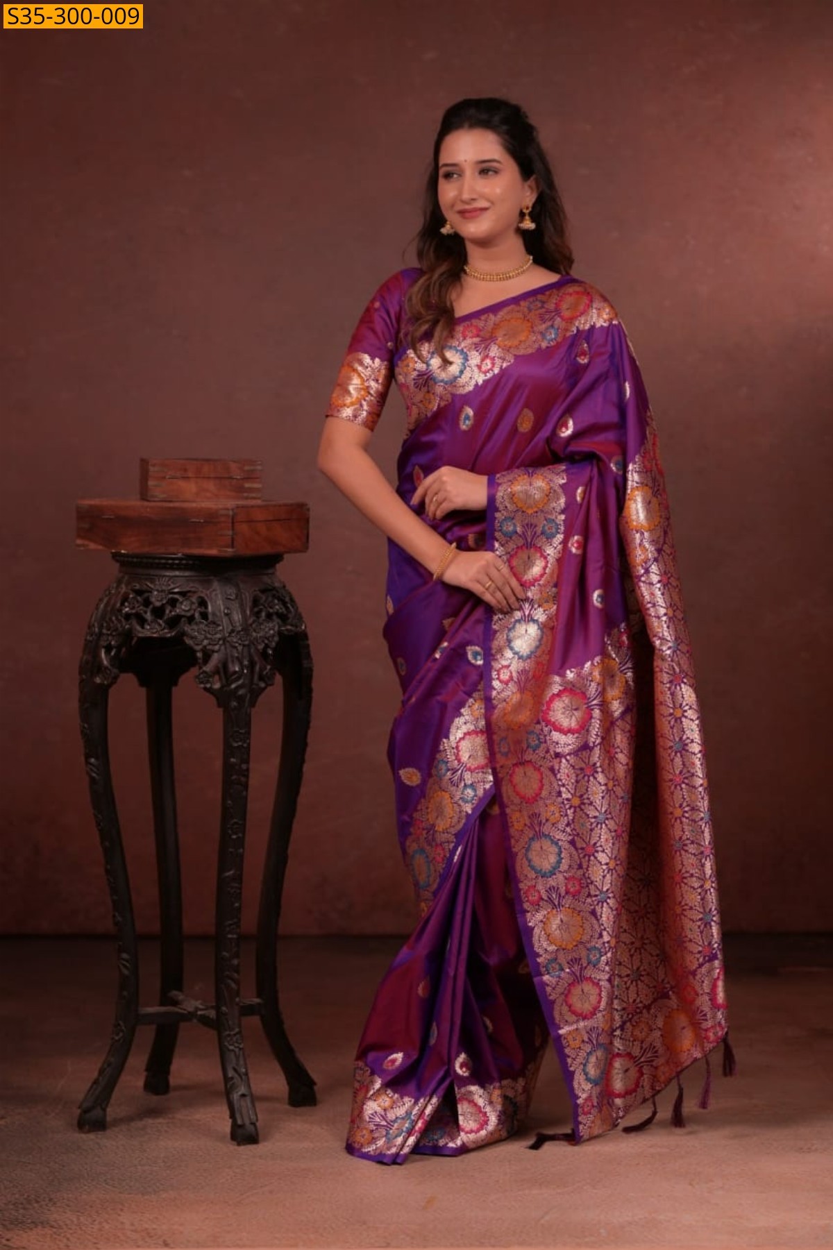 Purple Fancy Soft Paithani Silk Saree