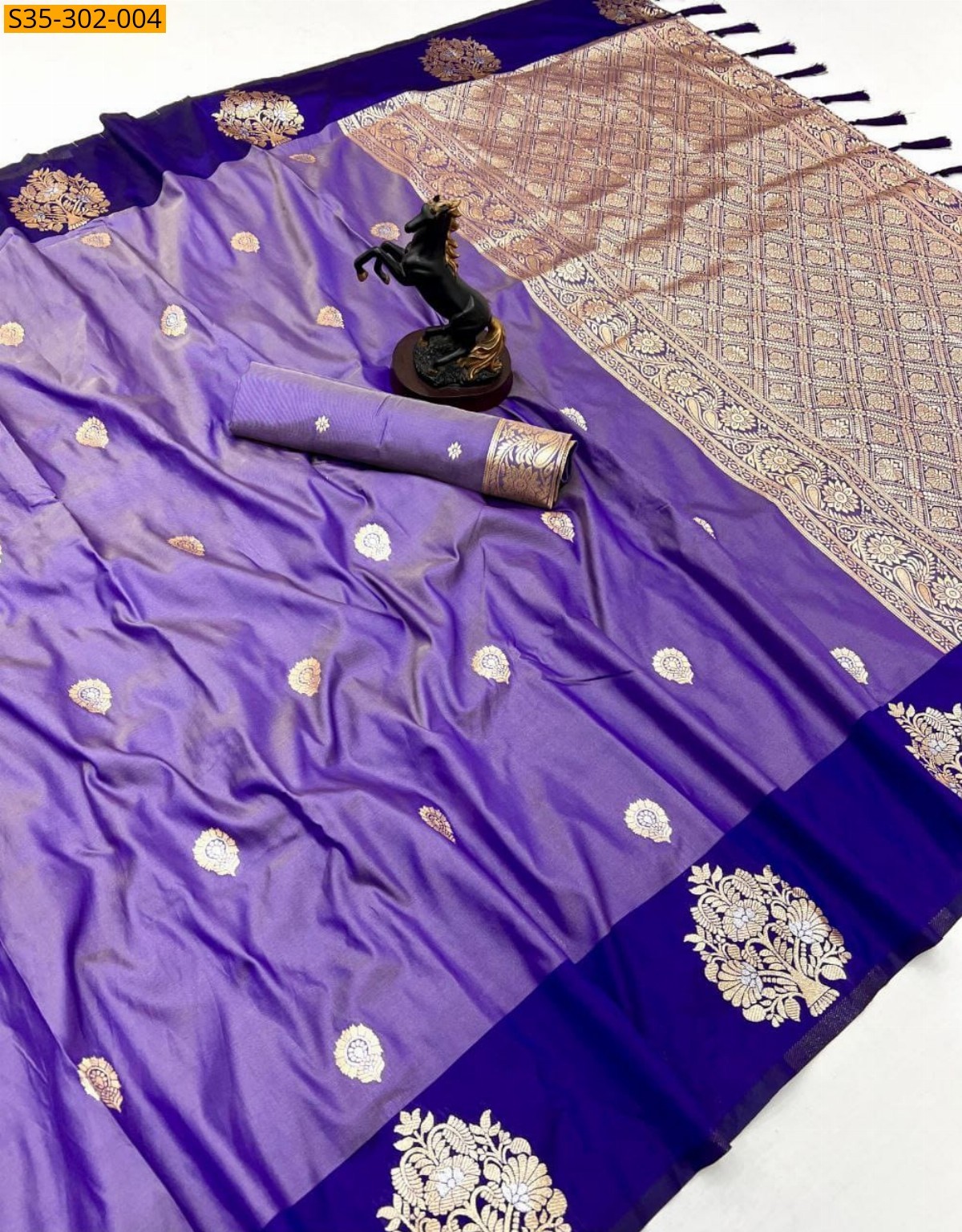 Violet Paithani Soft Silk Sarees