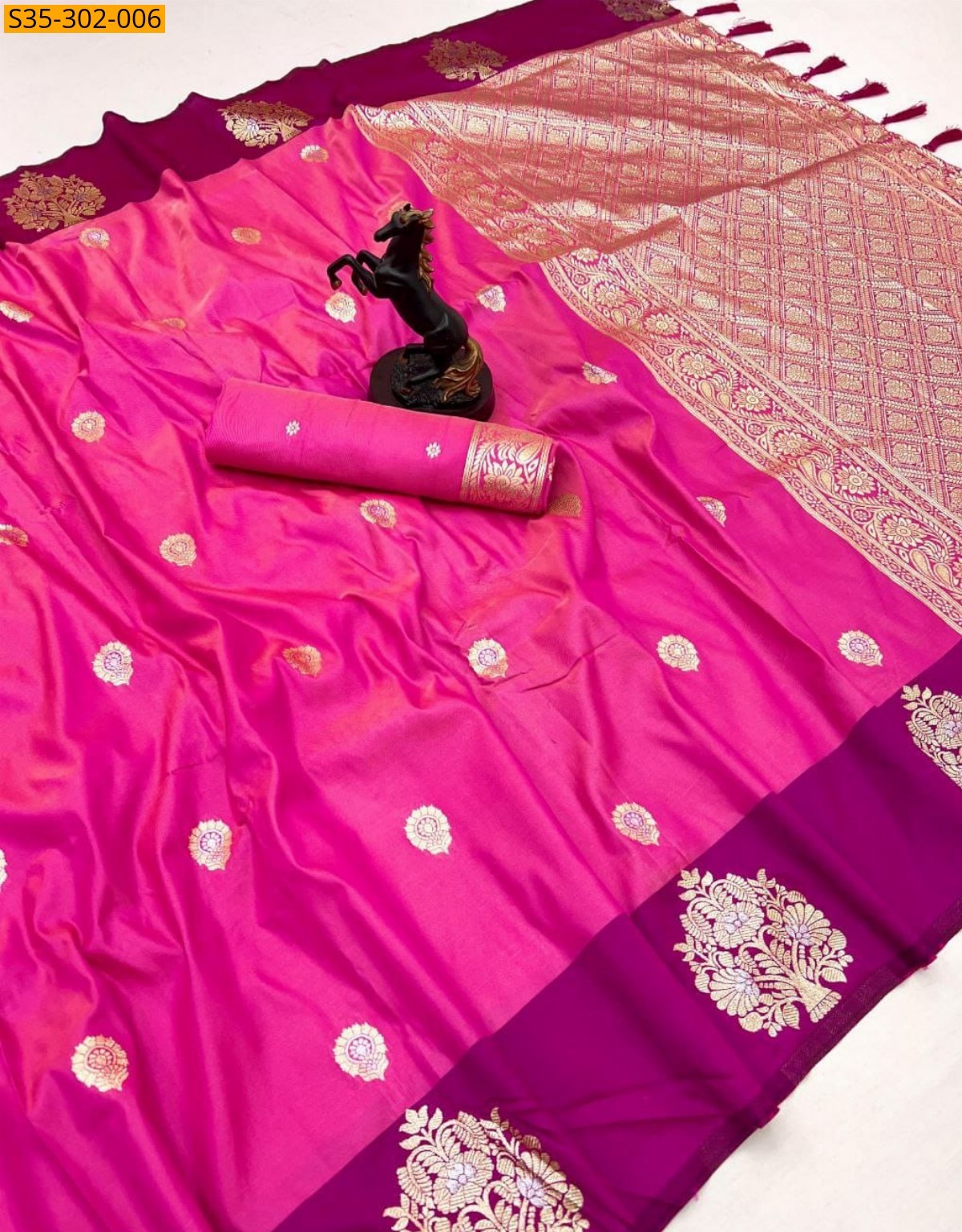 Pink Paithani Soft Silk Sarees