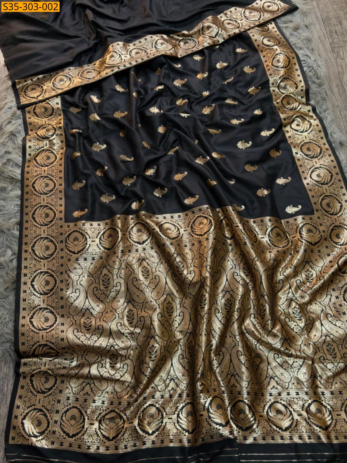 Black Fancy Banarasi Silk Sarees
