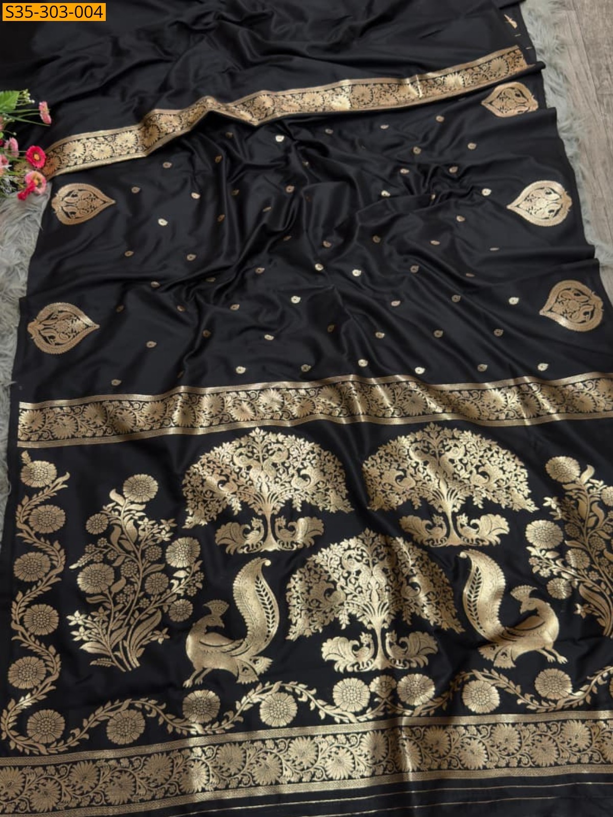 Black Fancy Banarasi Silk Sarees