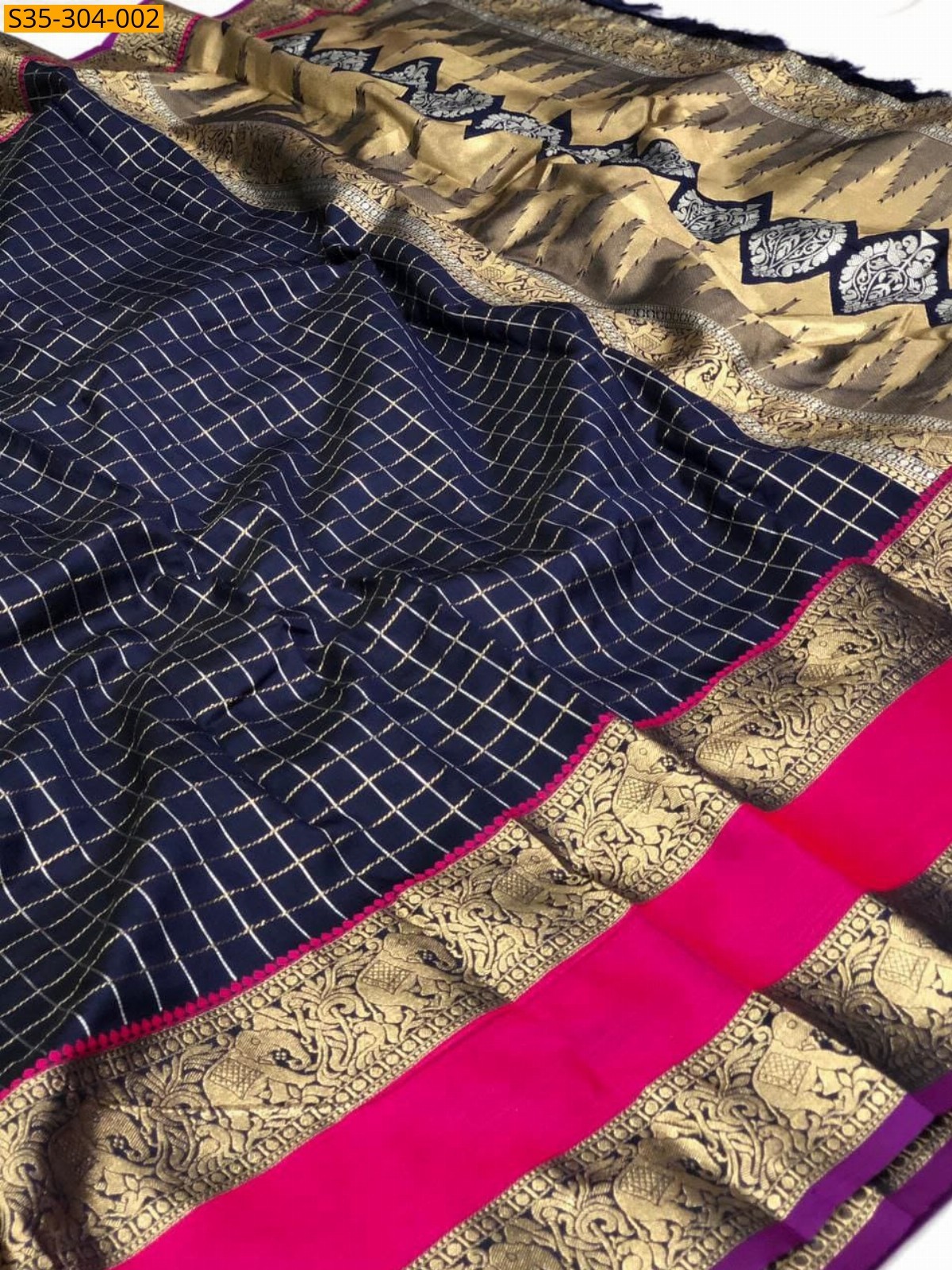 Black Fancy kanjeevarm silk saree