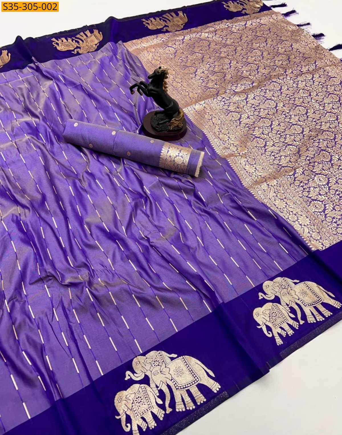 Purple Fancy Paithani Silk Saree