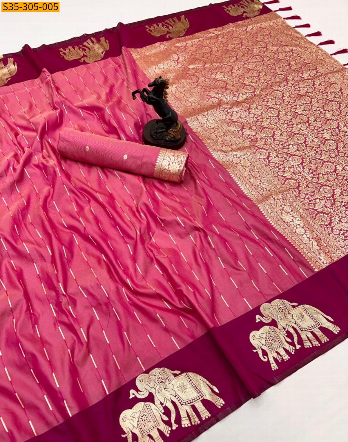 Pink Fancy Paithani Silk Saree