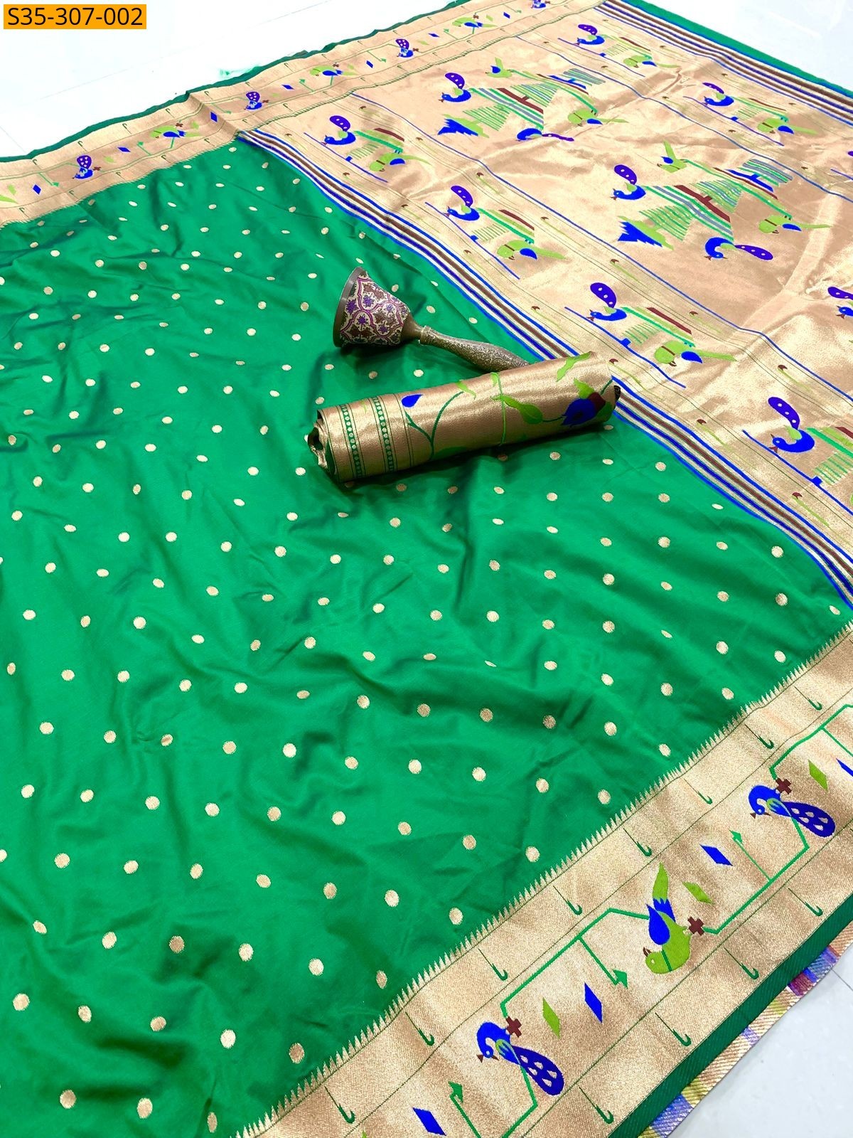 Green Fancy Soft Silk Saree