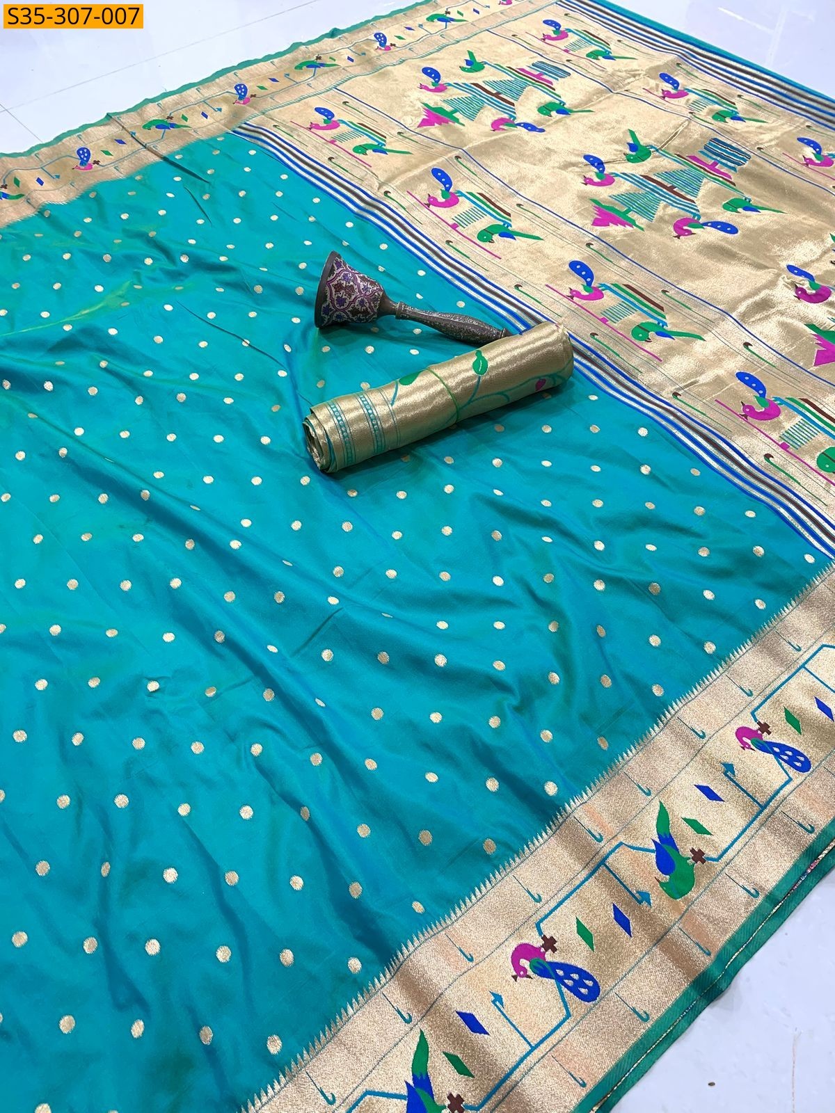 Fancy Soft Silk Saree - Blue