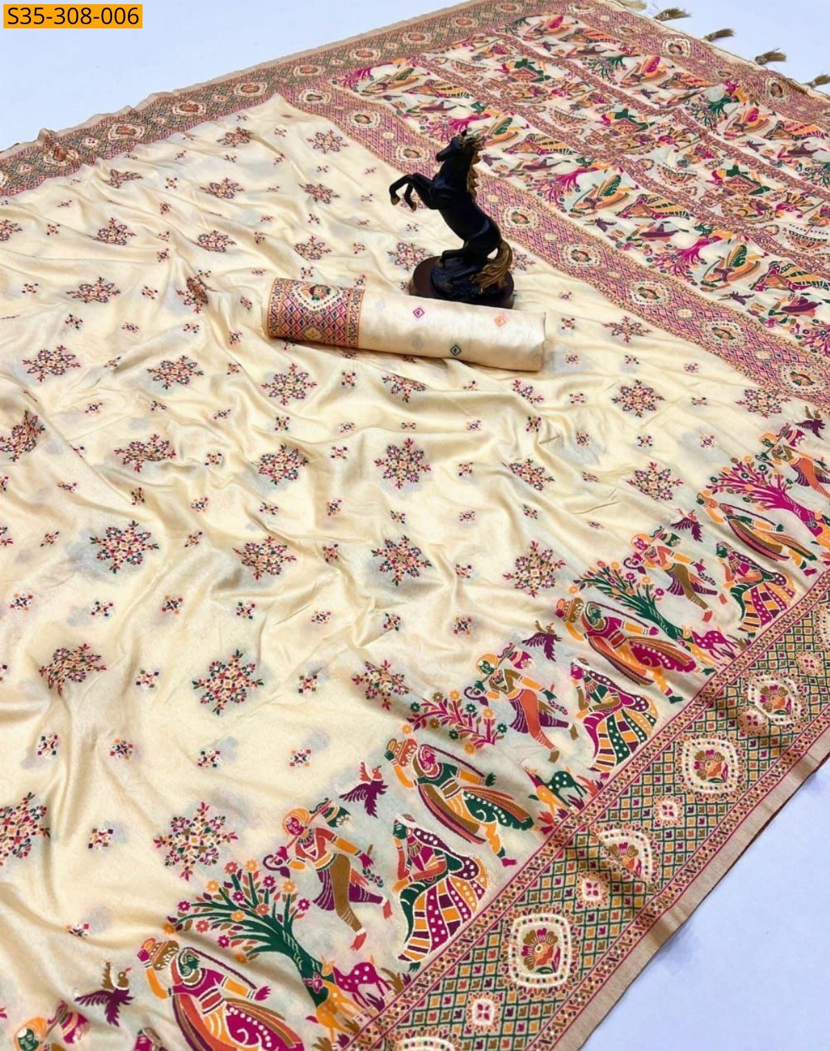 Sandal Pashmina Kashmiri Sarees 