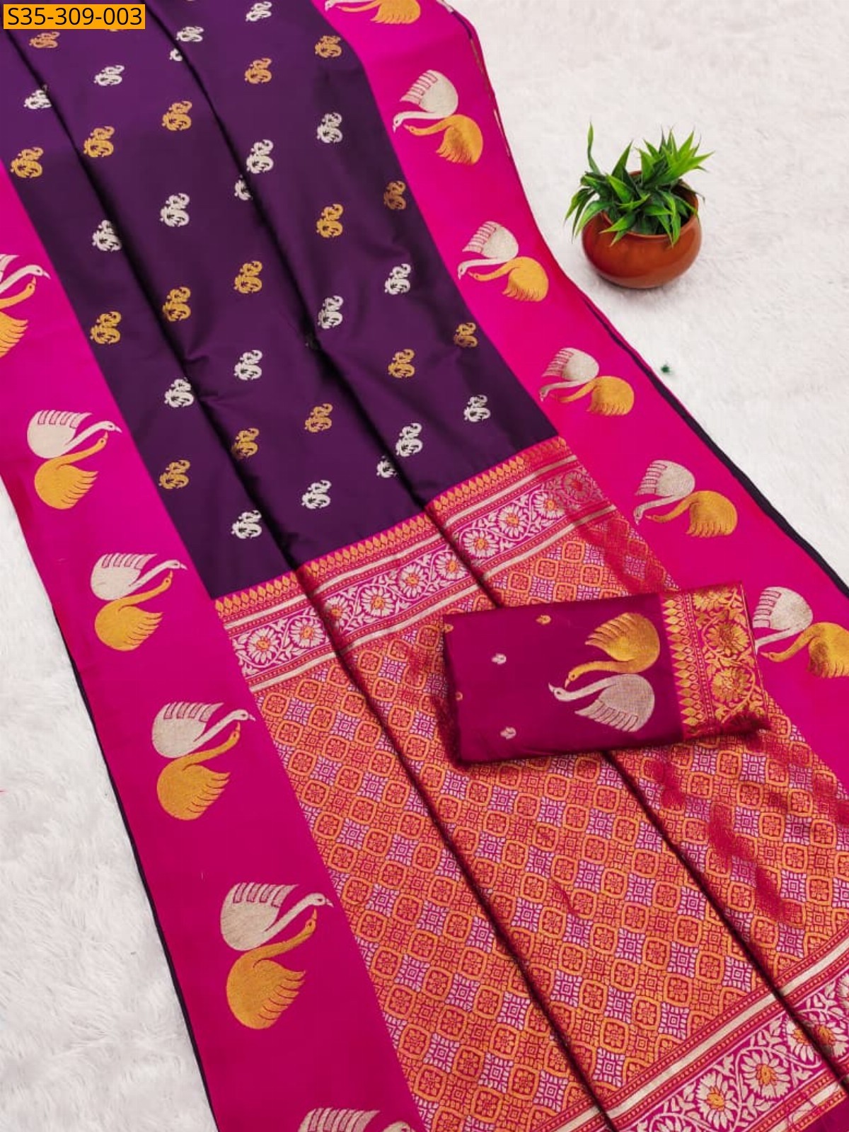 Wine Fancy  Soft Silk Saree