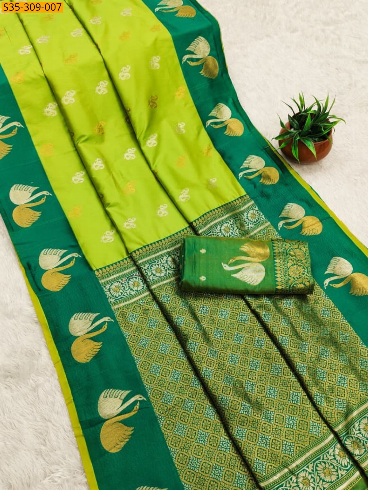 Green Fancy  Soft Silk Saree