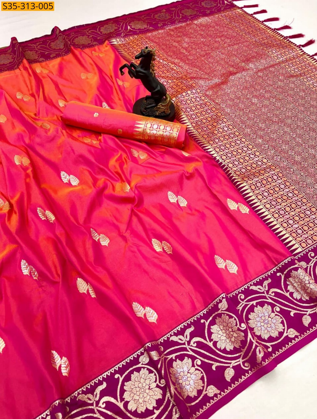 Pink Paithani Silk Saree
