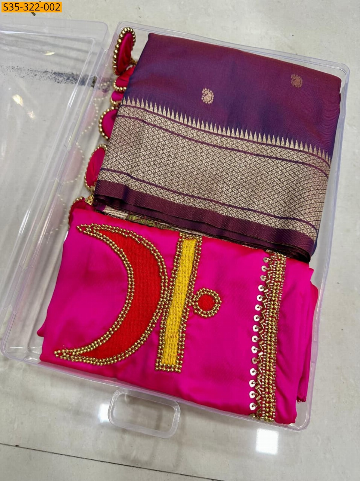 Maroon Rajamata paithani silk saree