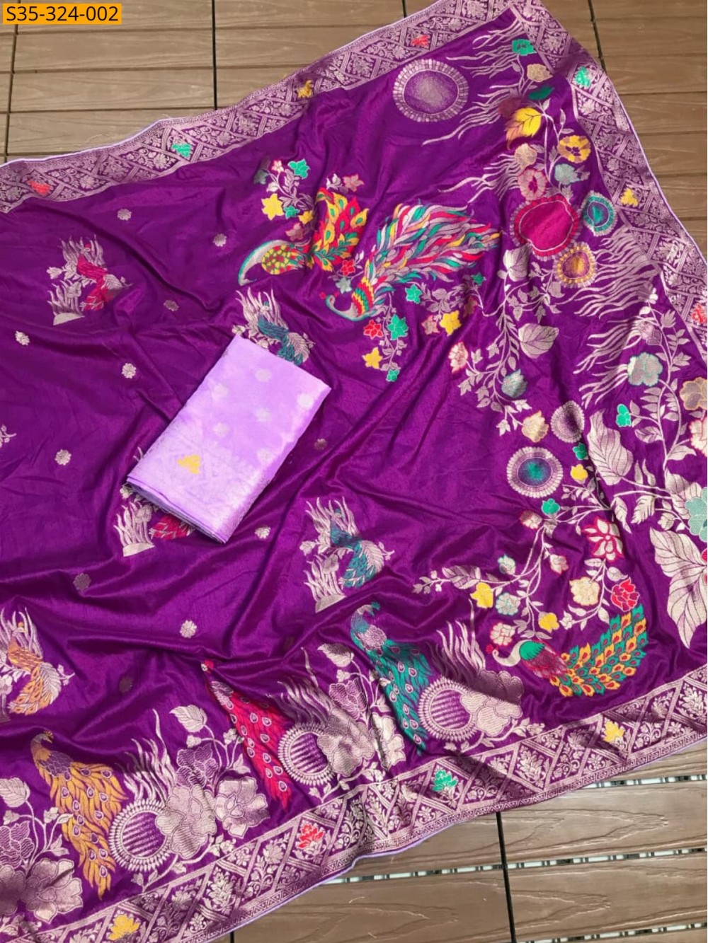 Fancy Banarasi Khadi Georgette Silk saree 