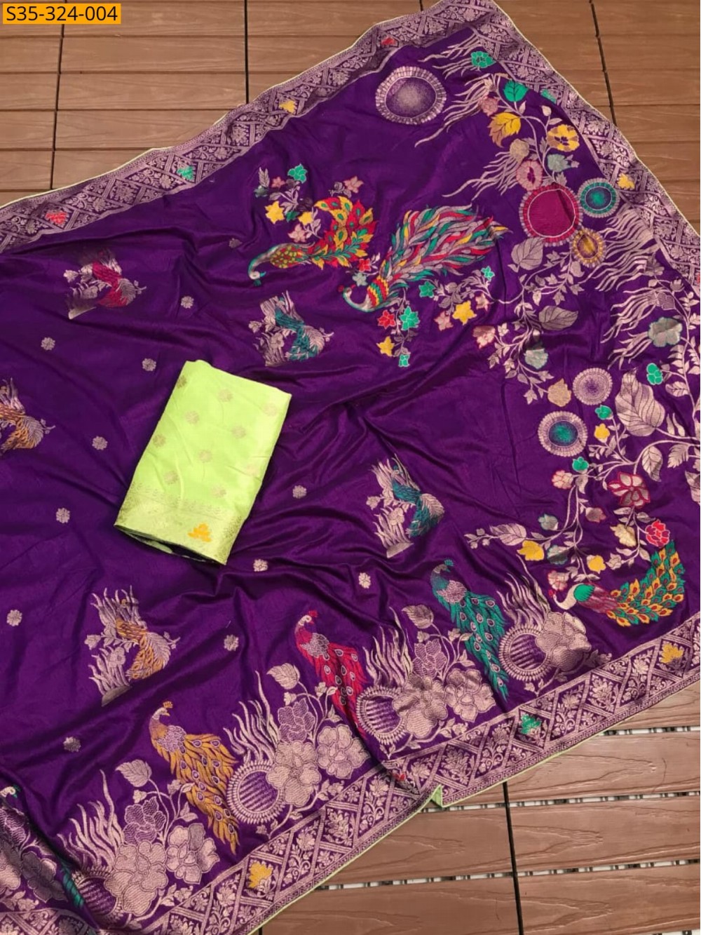 Fancy Banarasi Khadi Georgette Silk saree 