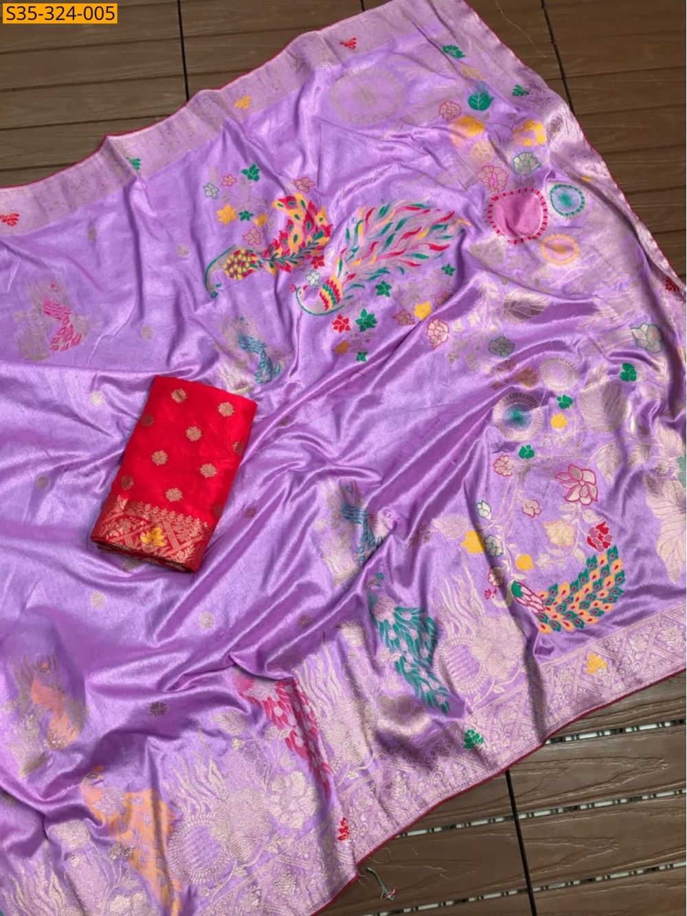 Fancy Banarasi Khadi Georgette Silk saree 