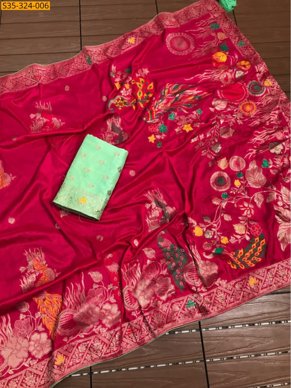 Fancy Banarasi Khadi Georgette Silk saree 