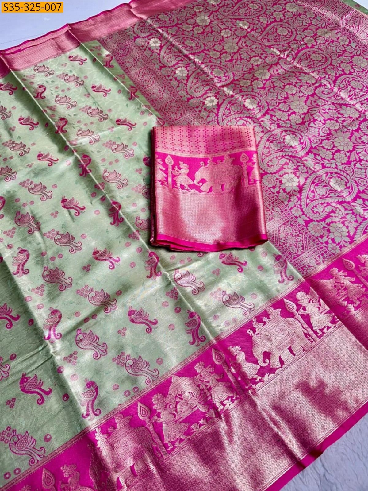 Green Fancy Kanjivaram silk saree