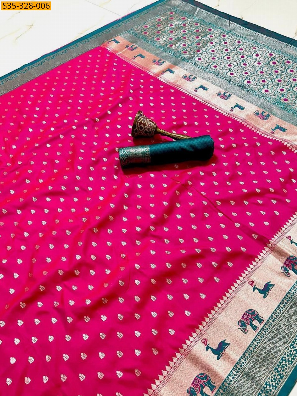 Pink Paithani Soft Silk Sarees
