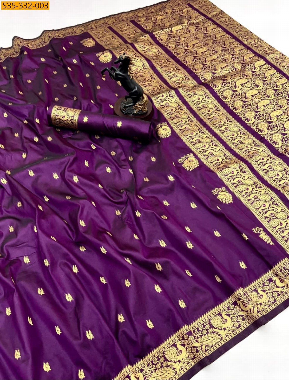 Wine Fancy Soft Silk saree