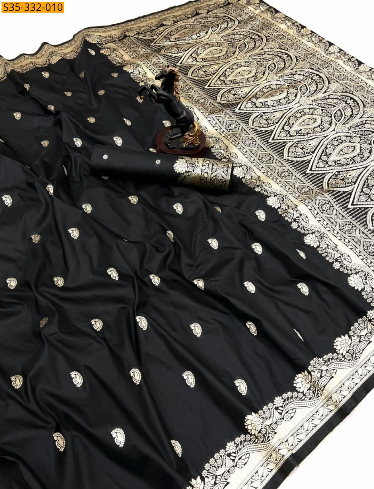 Black Fancy Soft Silk saree