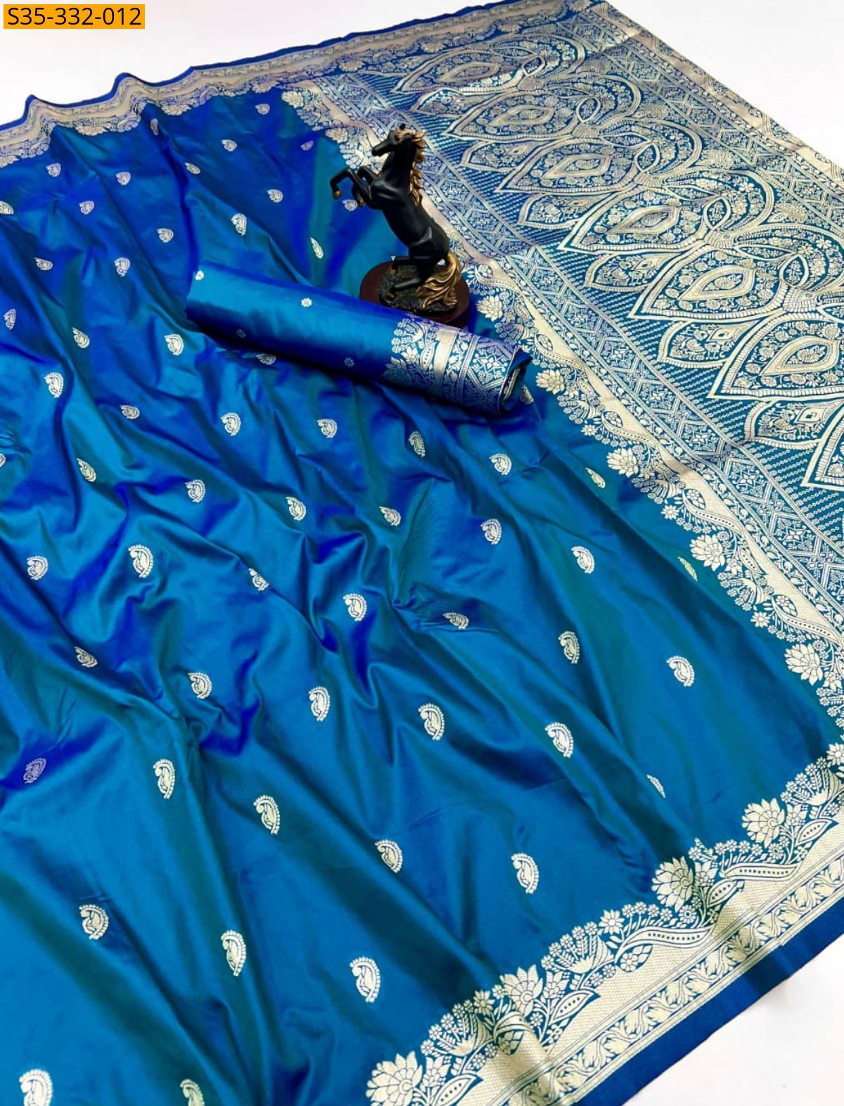 Blue Fancy Soft Silk saree