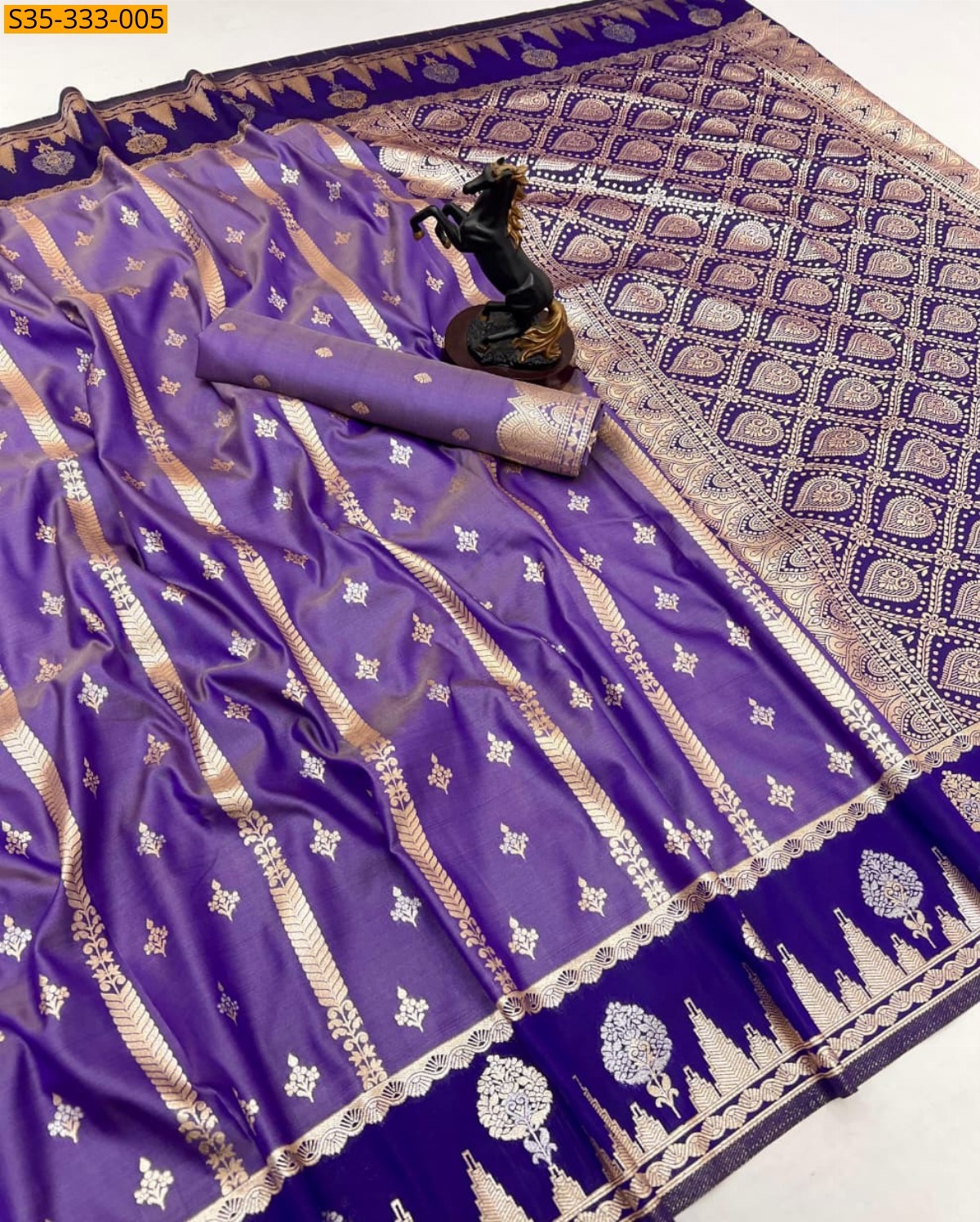 Violet Soft silk Sarees