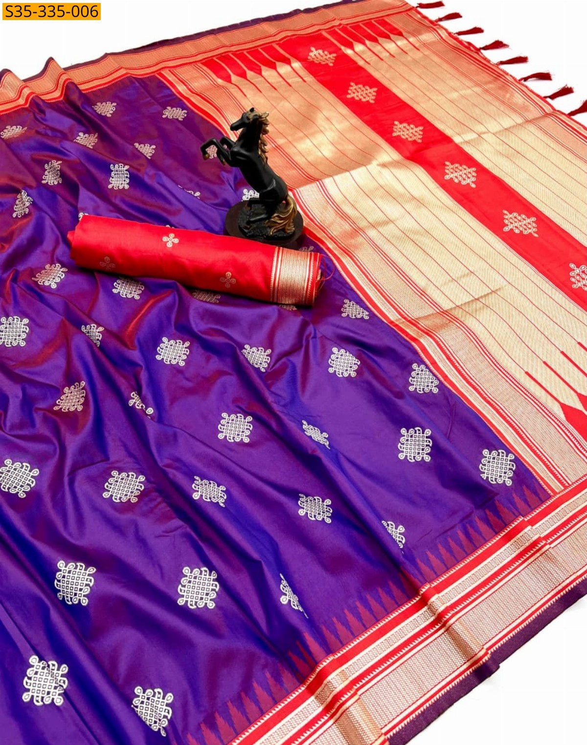 Violet Fancy Banarasi Soft Silk Sarees