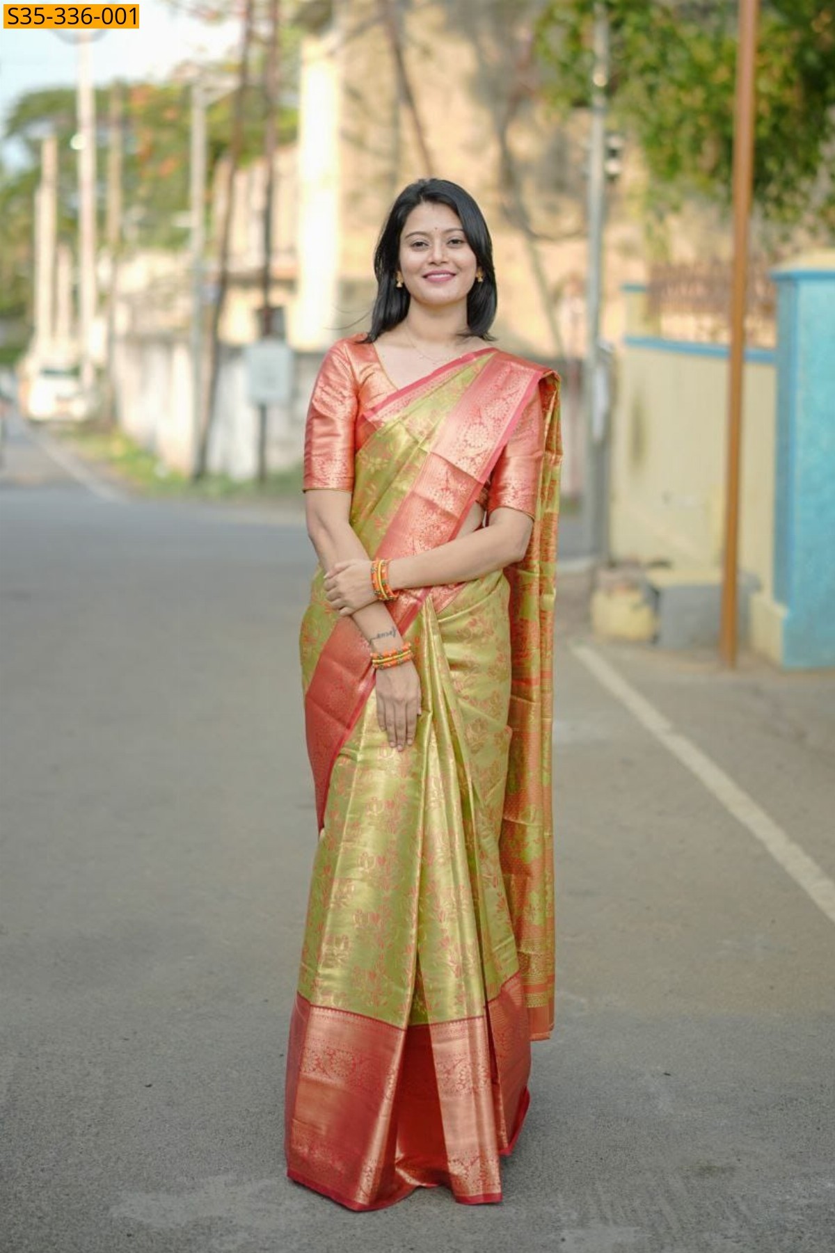 Green Fancy Kanjivaram Semi Silk Sarees