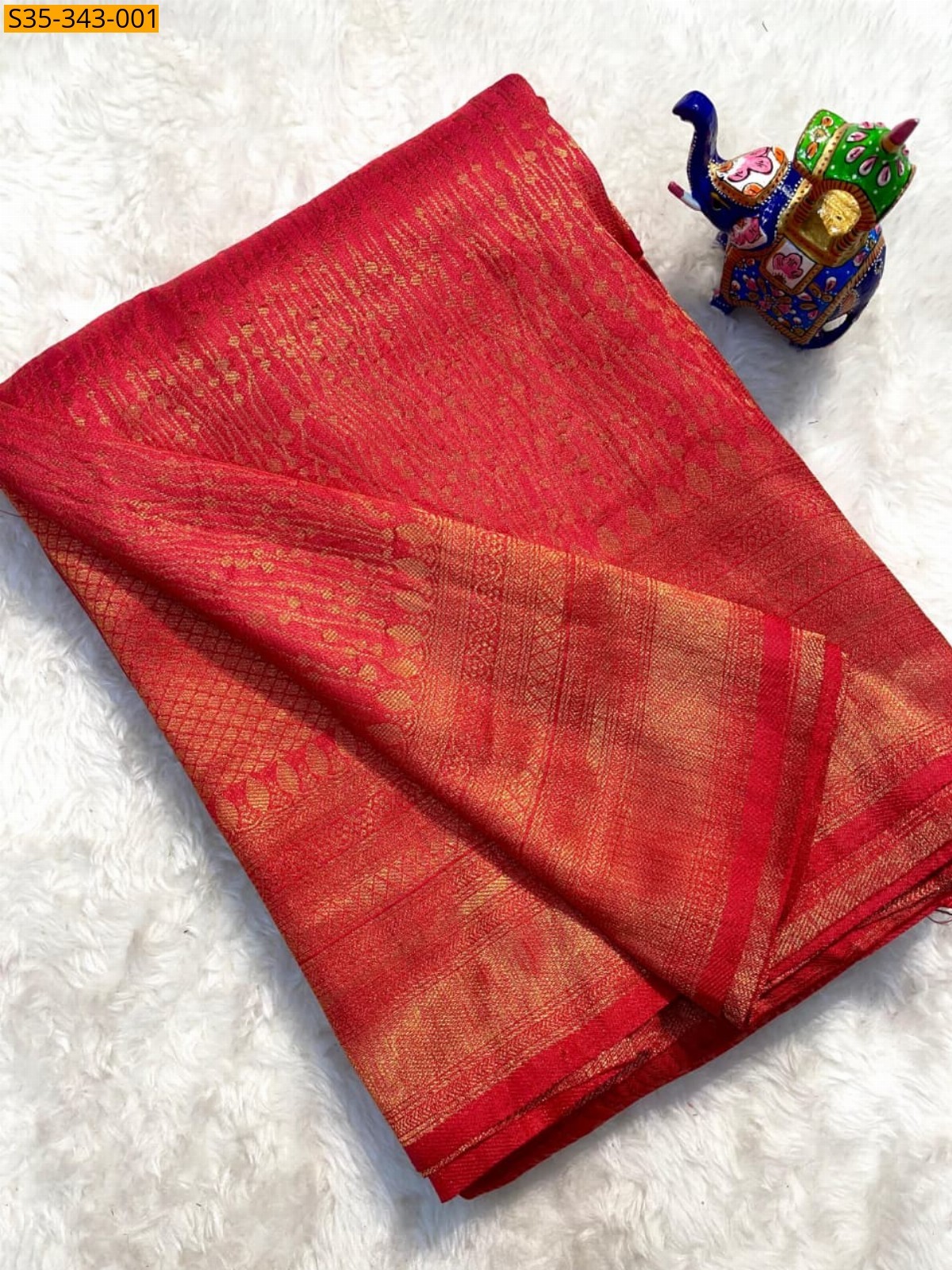 Red Soft kuberapattu Saree