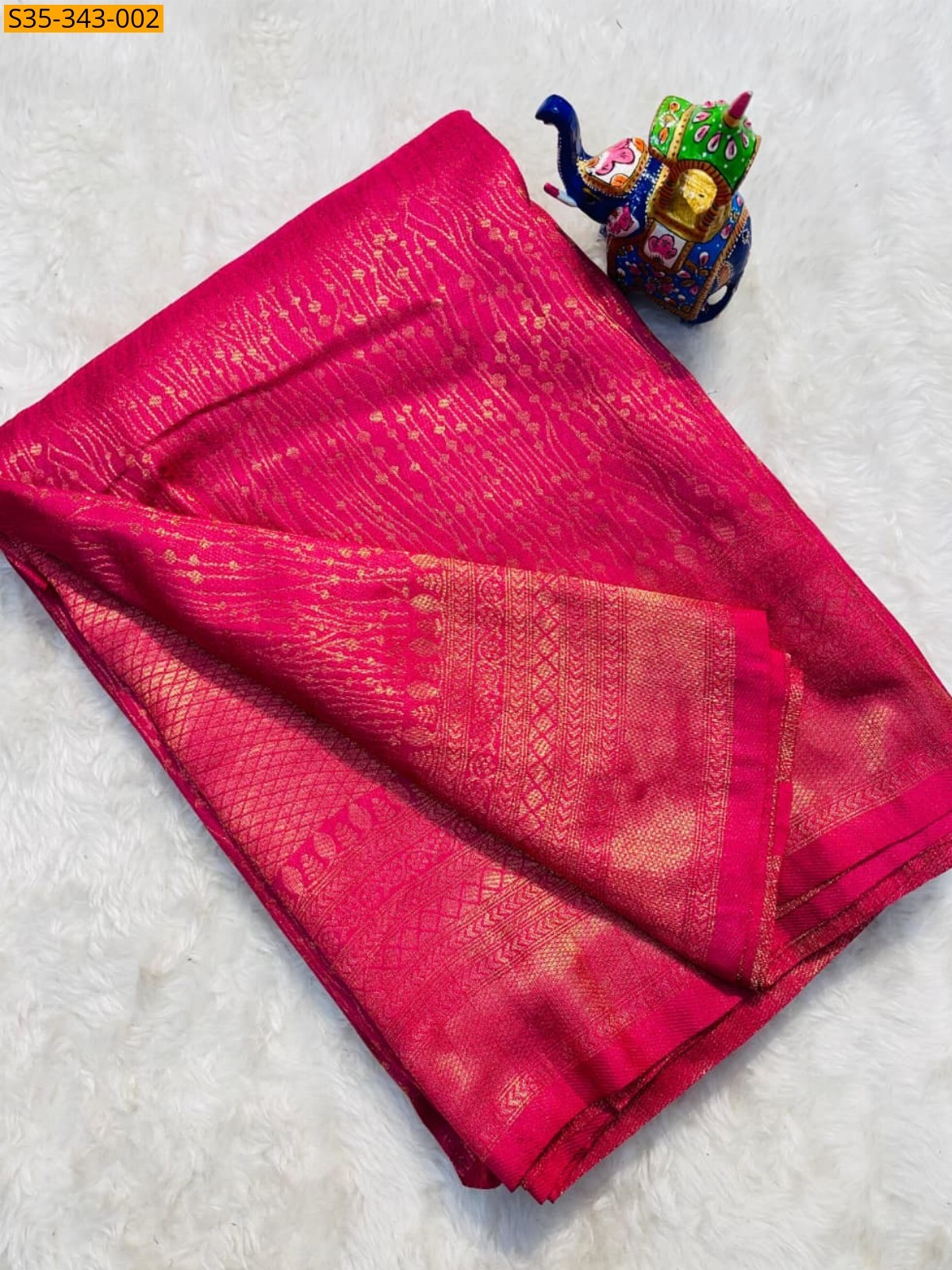 Rani Pink Soft kuberapattu Saree