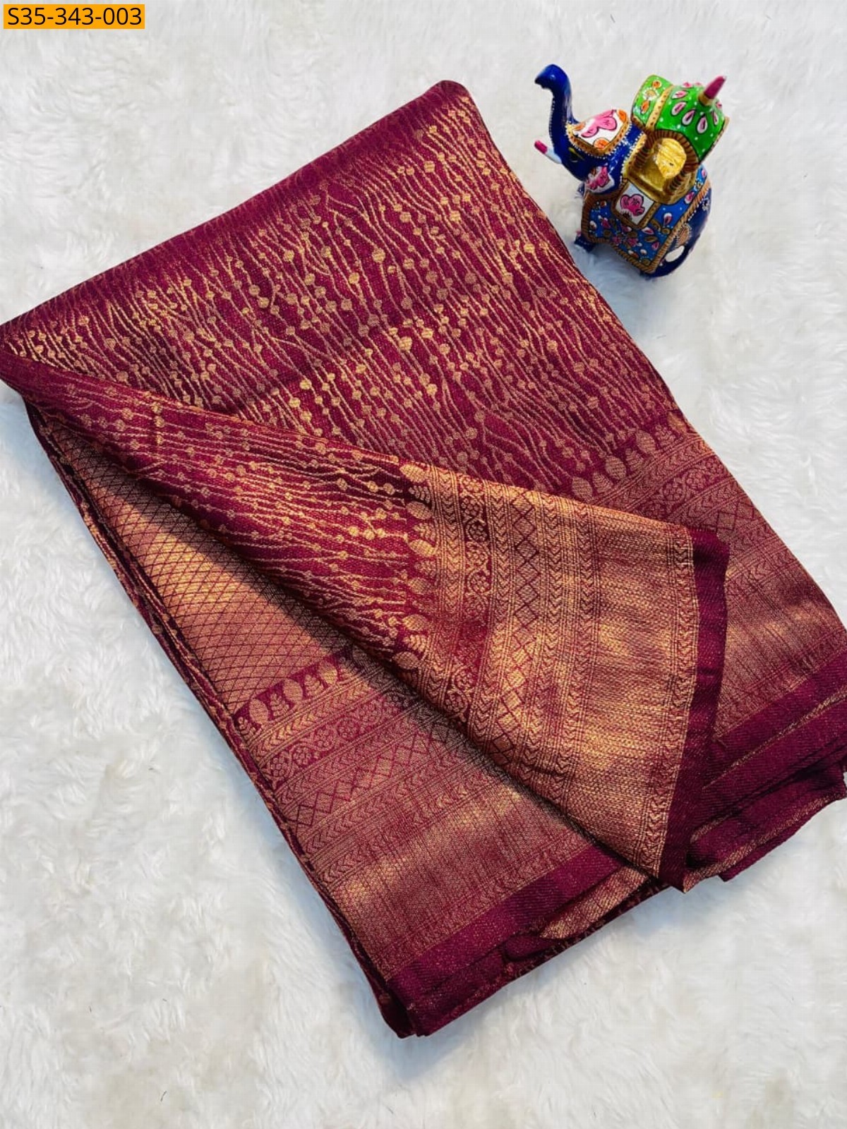 Maroon Soft kuberapattu Saree