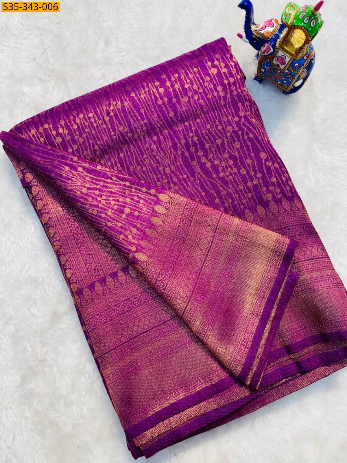 Magenta Soft kuberapattu Saree