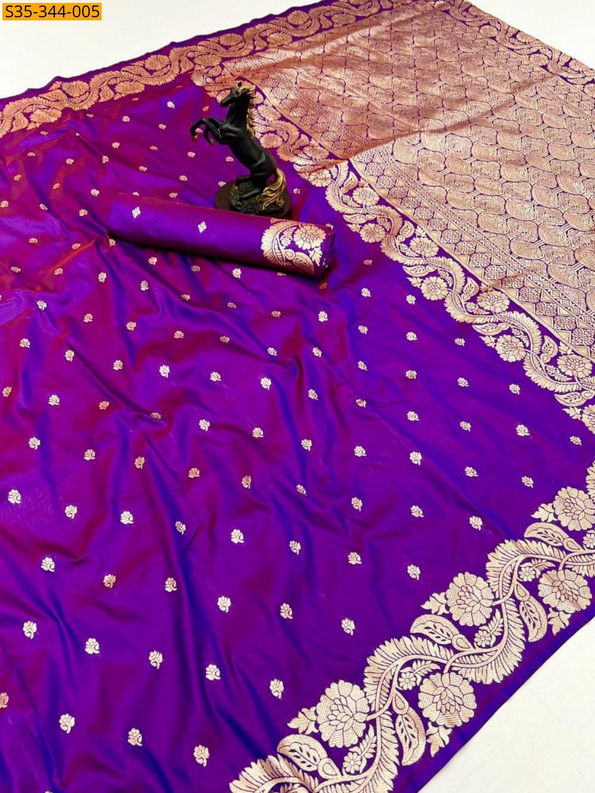 Violet Banarasi Silk Sarees