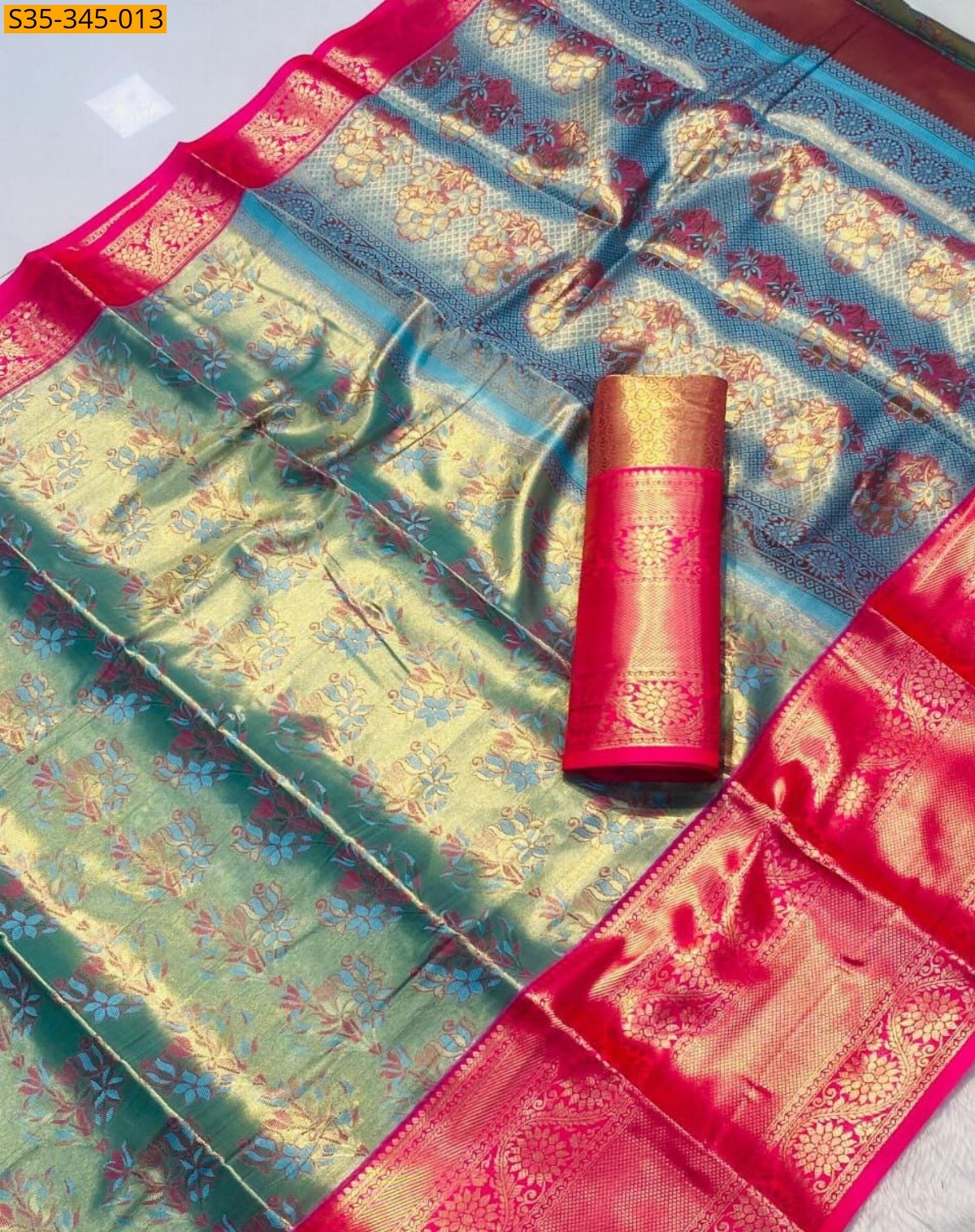 Green Fancy Kanjivaram silk saree