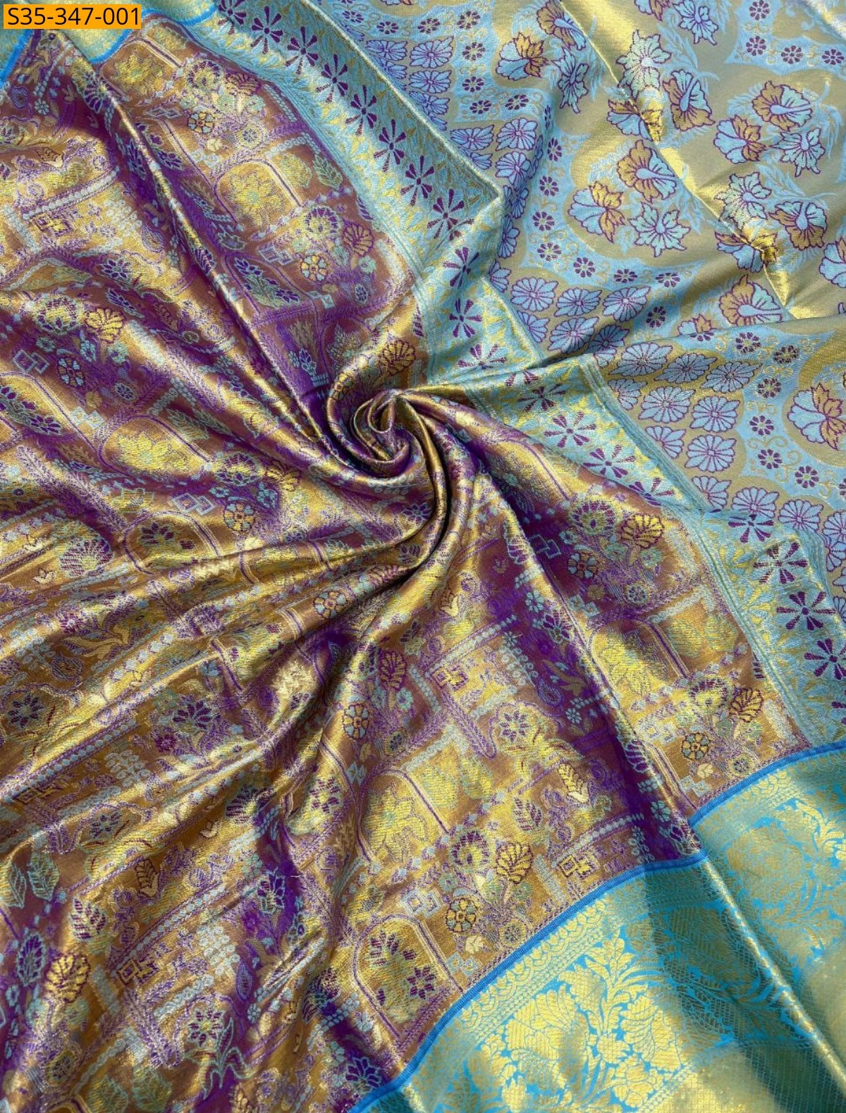 Brown Kanjivaram Semi Silk Sarees