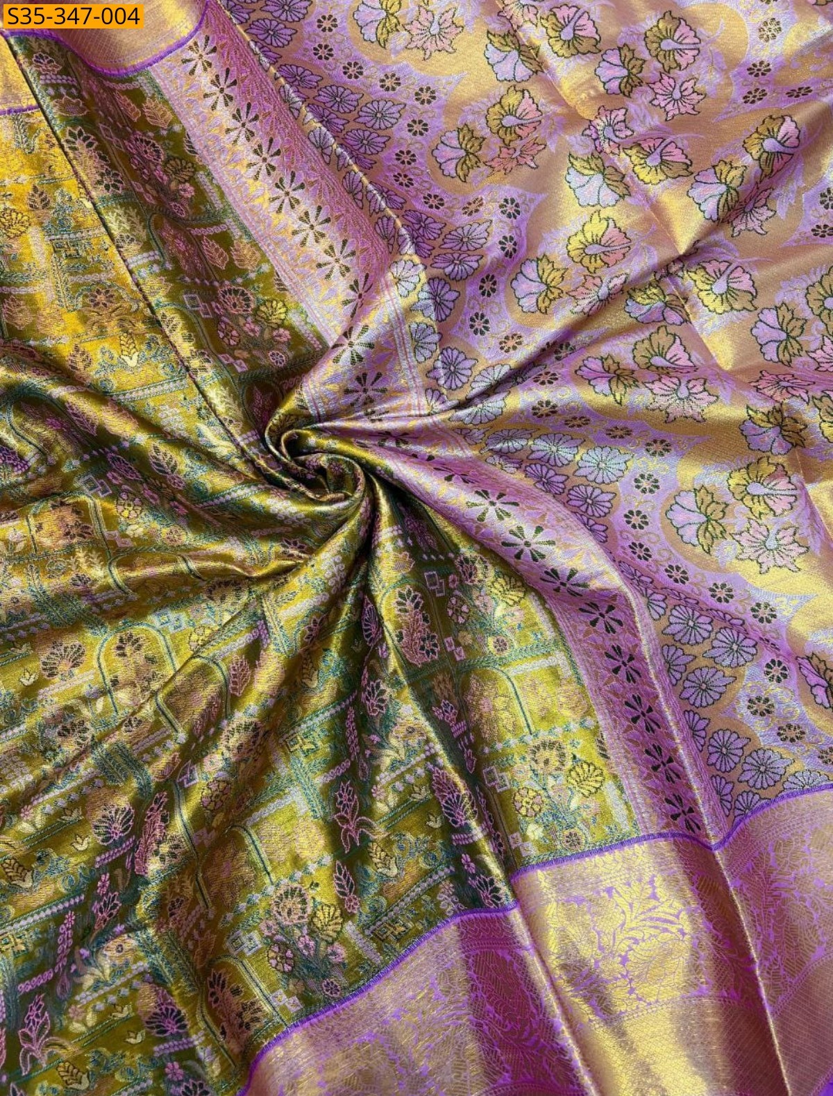 Green Kanjivaram Semi Silk Sarees