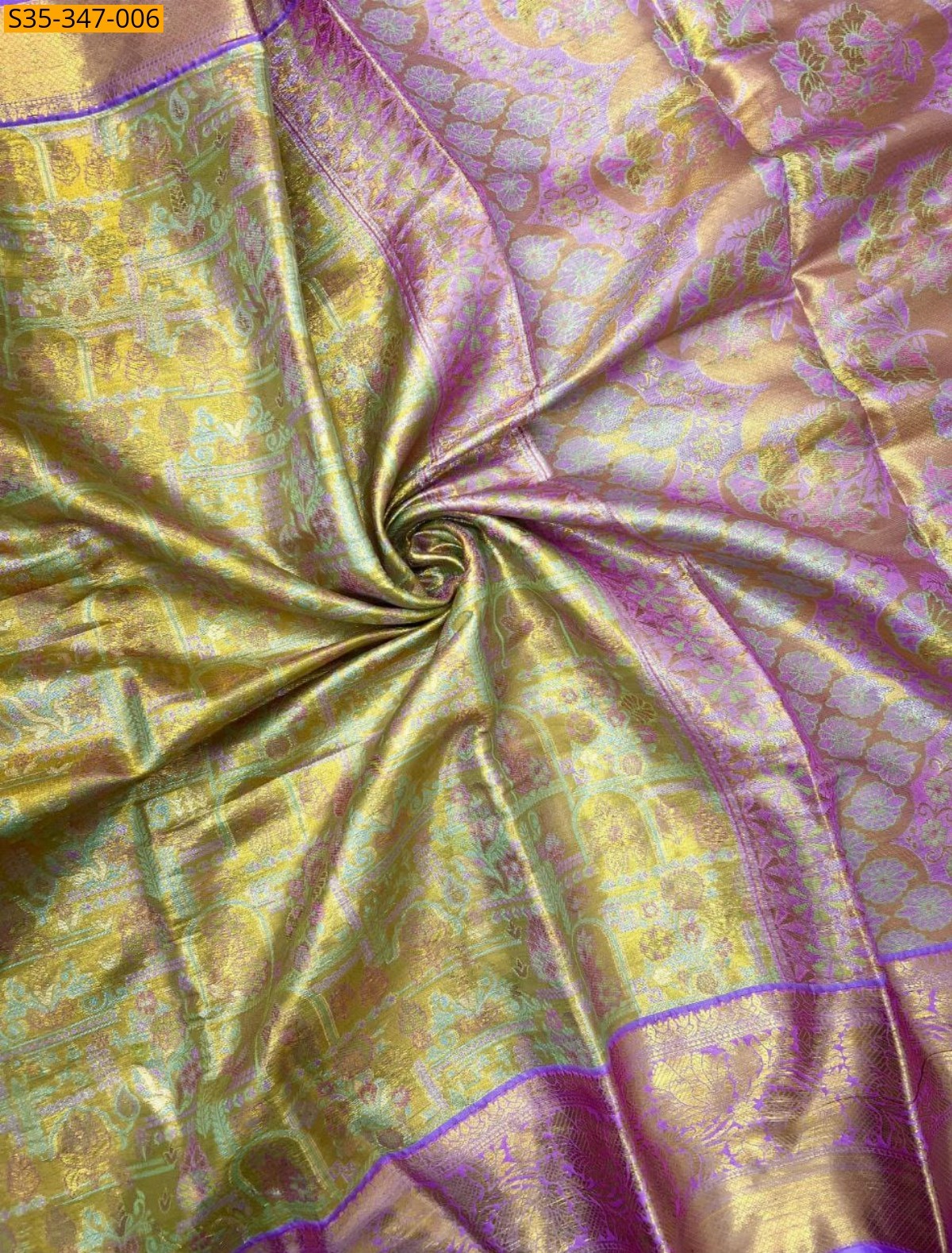 Green Kanjivaram Semi Silk Sarees