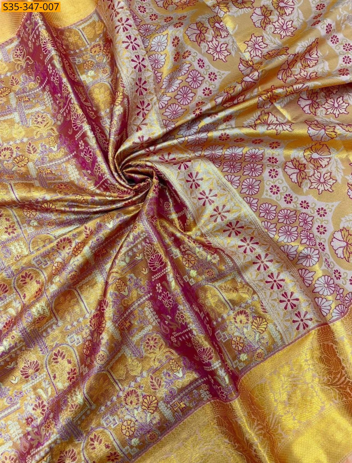 Brown Kanjivaram Semi Silk Sarees
