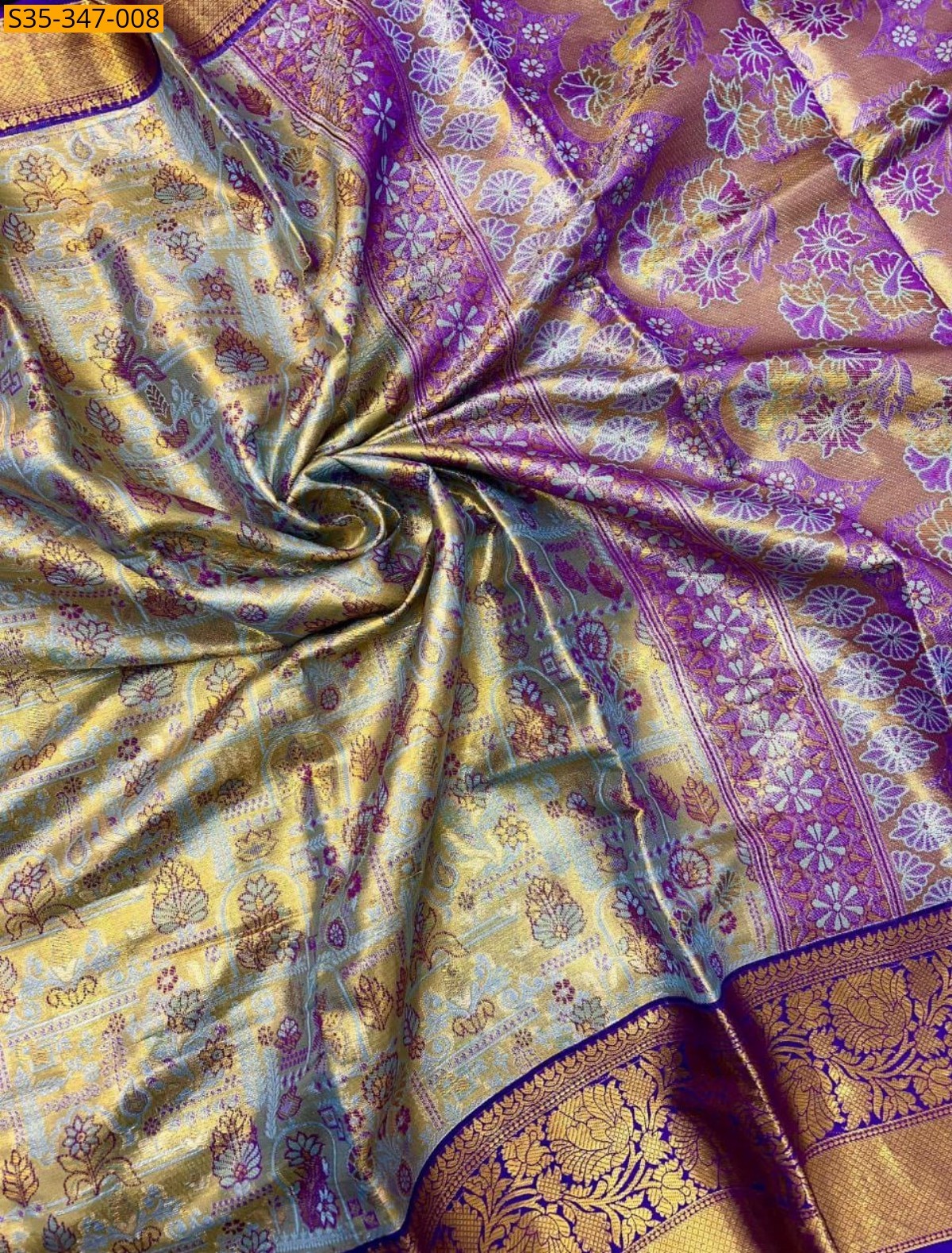 Blue Kanjivaram Semi Silk Sarees